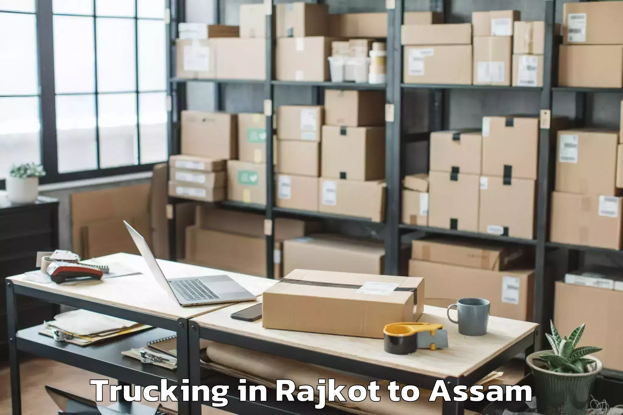 Easy Rajkot to Barpathar Trucking Booking